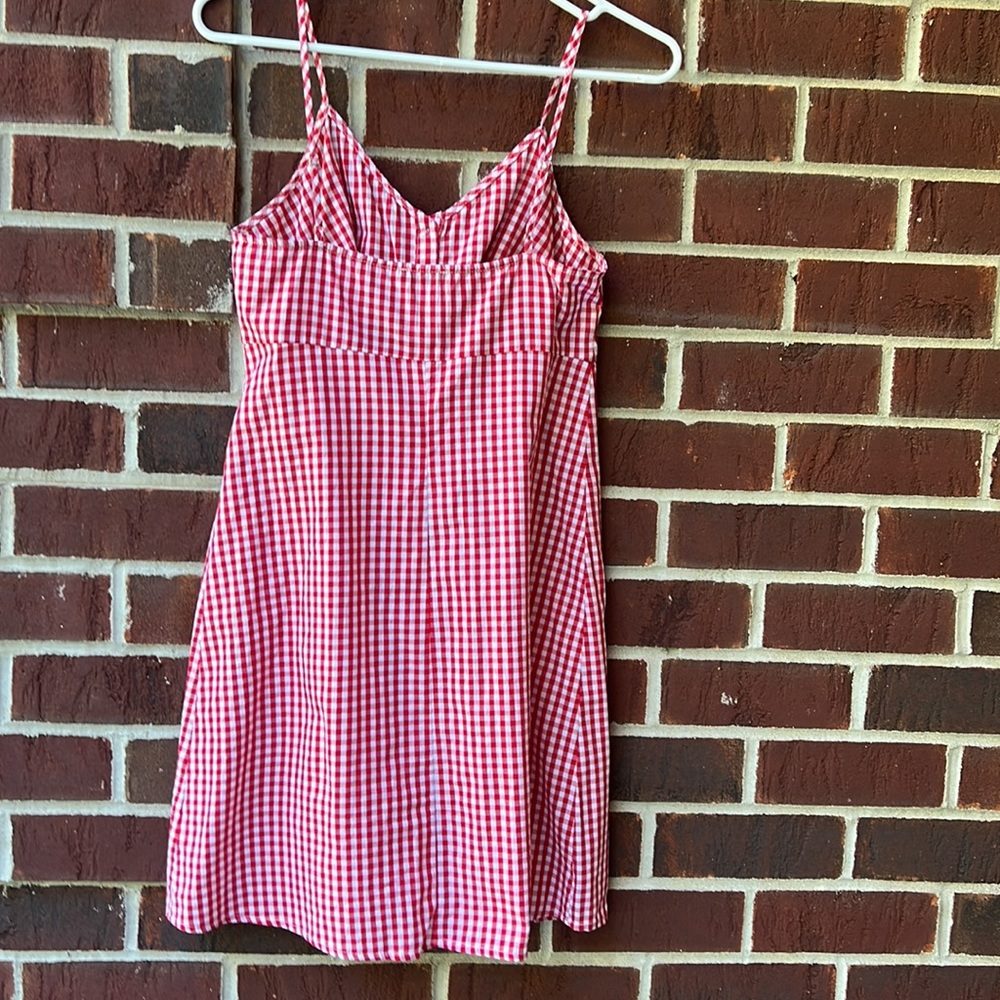 Soprano Gingham Adjustable Spaghetti Strap Button… - image 3